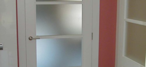 Porta vidriera MDF lacada en blanc