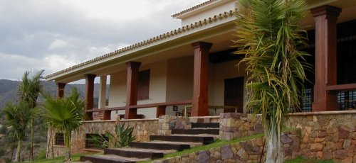 Columnas forradas en madera de melis antiguo.